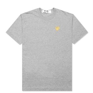 Comme Des Garçons Play Gold Heart T-Shirt - Gray